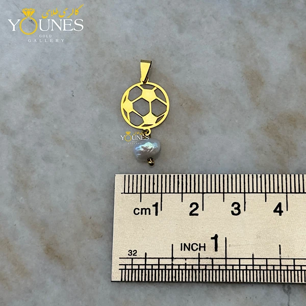 آویز طلا توپ مرواریدی